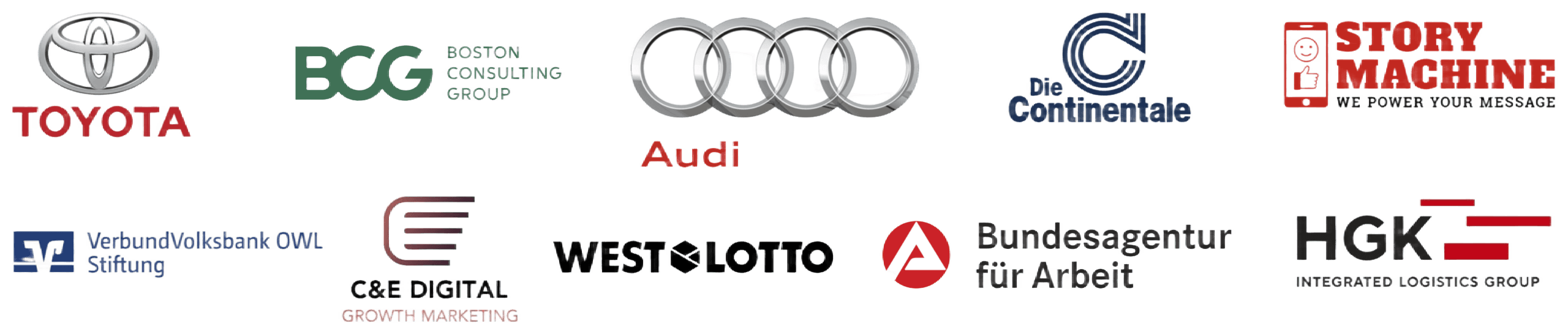 Firmenkunden von Klang Salon – Logos und Referenzen