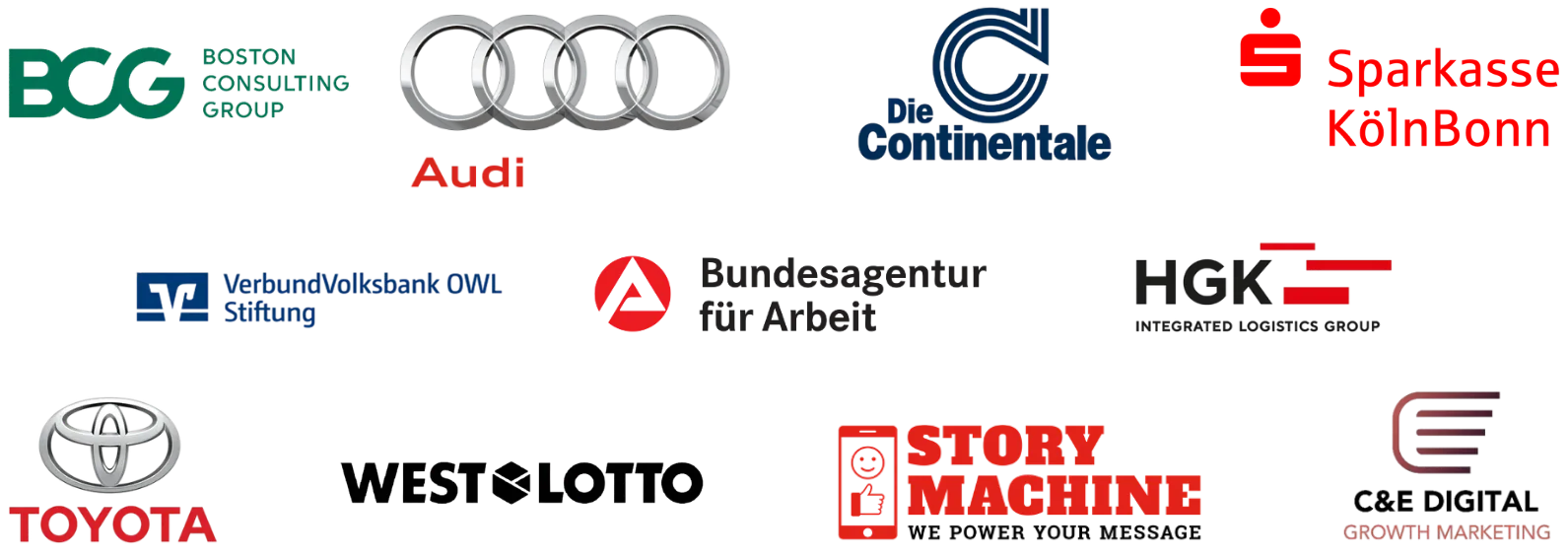Firmenkunden von Klang Salon – Logos und Referenzen