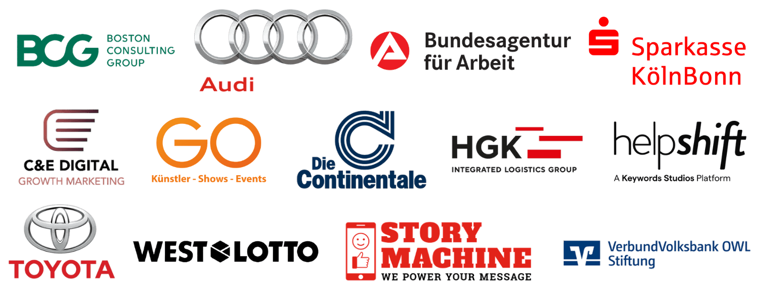 Firmenkunden von Klang Salon – Logos und Referenzen