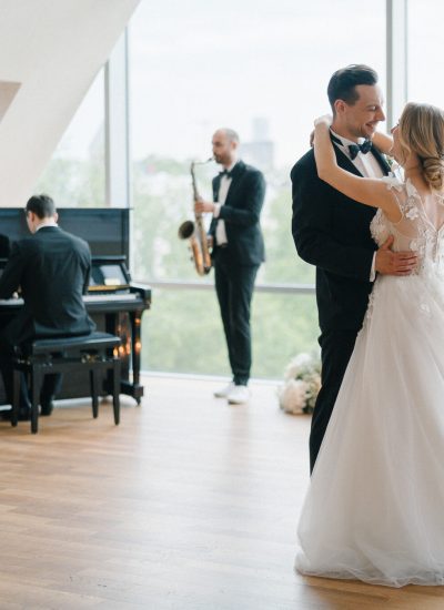 Klang Salon Musiker bei einem Hochzeits-Shooting im Schokoladenmuseum